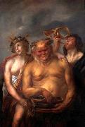 Jacob Jordaens Silenus and Bacchantes. oil on canvas